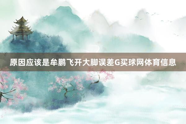 原因应该是牟鹏飞开大脚误差G买球网体育信息