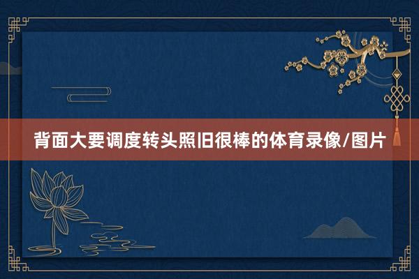 背面大要调度转头照旧很棒的体育录像/图片
