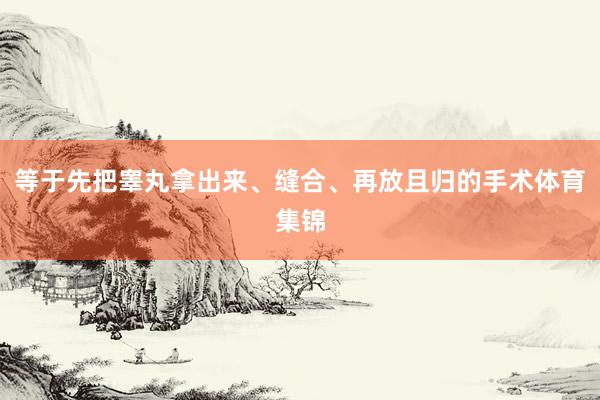 等于先把睾丸拿出来、缝合、再放且归的手术体育集锦
