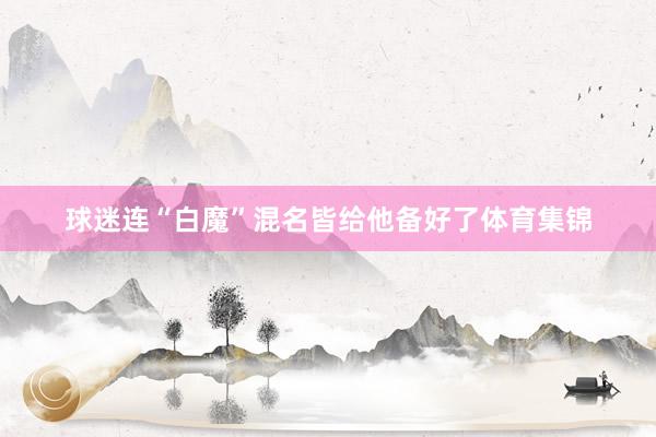 球迷连“白魔”混名皆给他备好了体育集锦