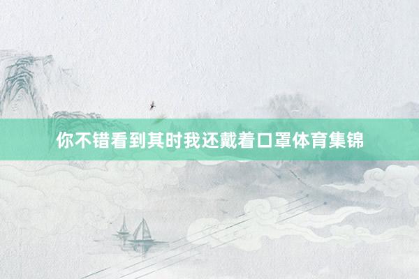 你不错看到其时我还戴着口罩体育集锦