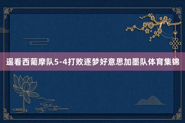 遥看西葡摩队5-4打败逐梦好意思加墨队体育集锦