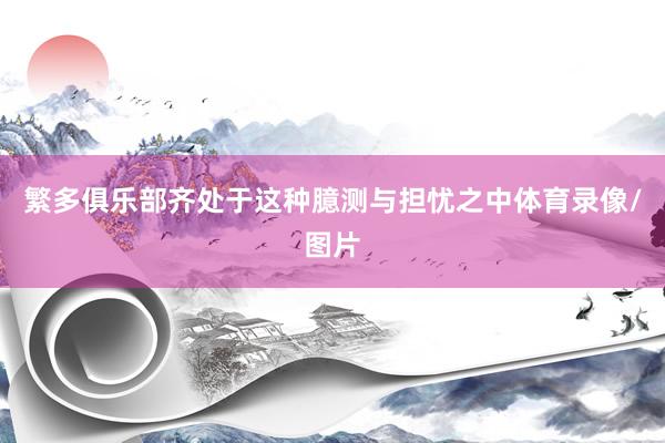 繁多俱乐部齐处于这种臆测与担忧之中体育录像/图片