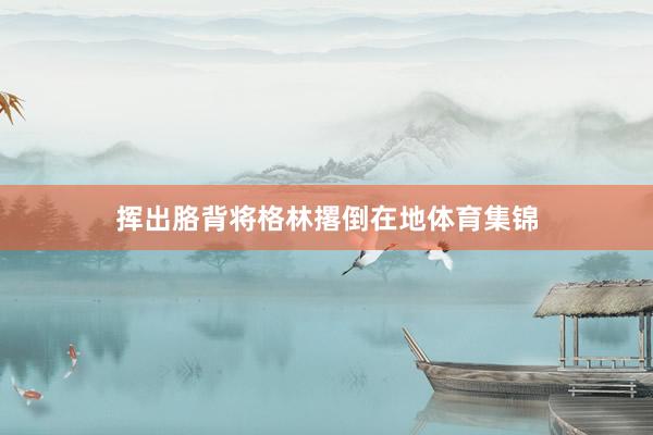 挥出胳背将格林撂倒在地体育集锦
