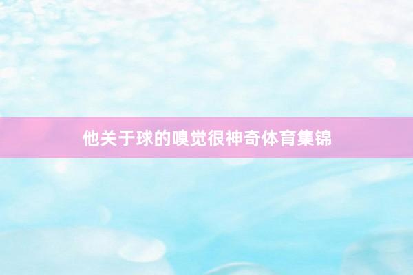 他关于球的嗅觉很神奇体育集锦