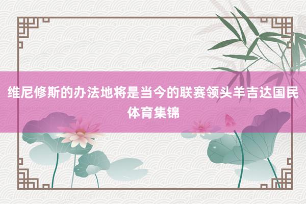 维尼修斯的办法地将是当今的联赛领头羊吉达国民体育集锦